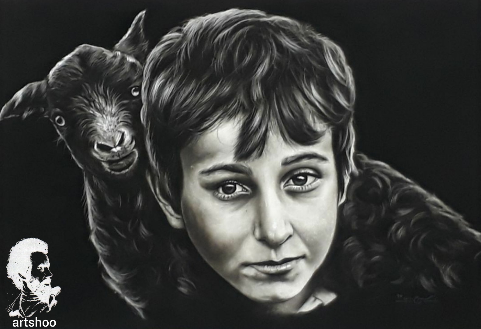 نقاشی سیاه قلم اورژینال